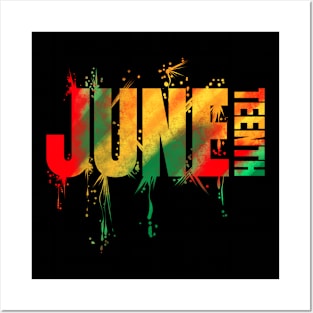 Colorful Effect Vintage African Colored Freedom Juneteenth Posters and Art